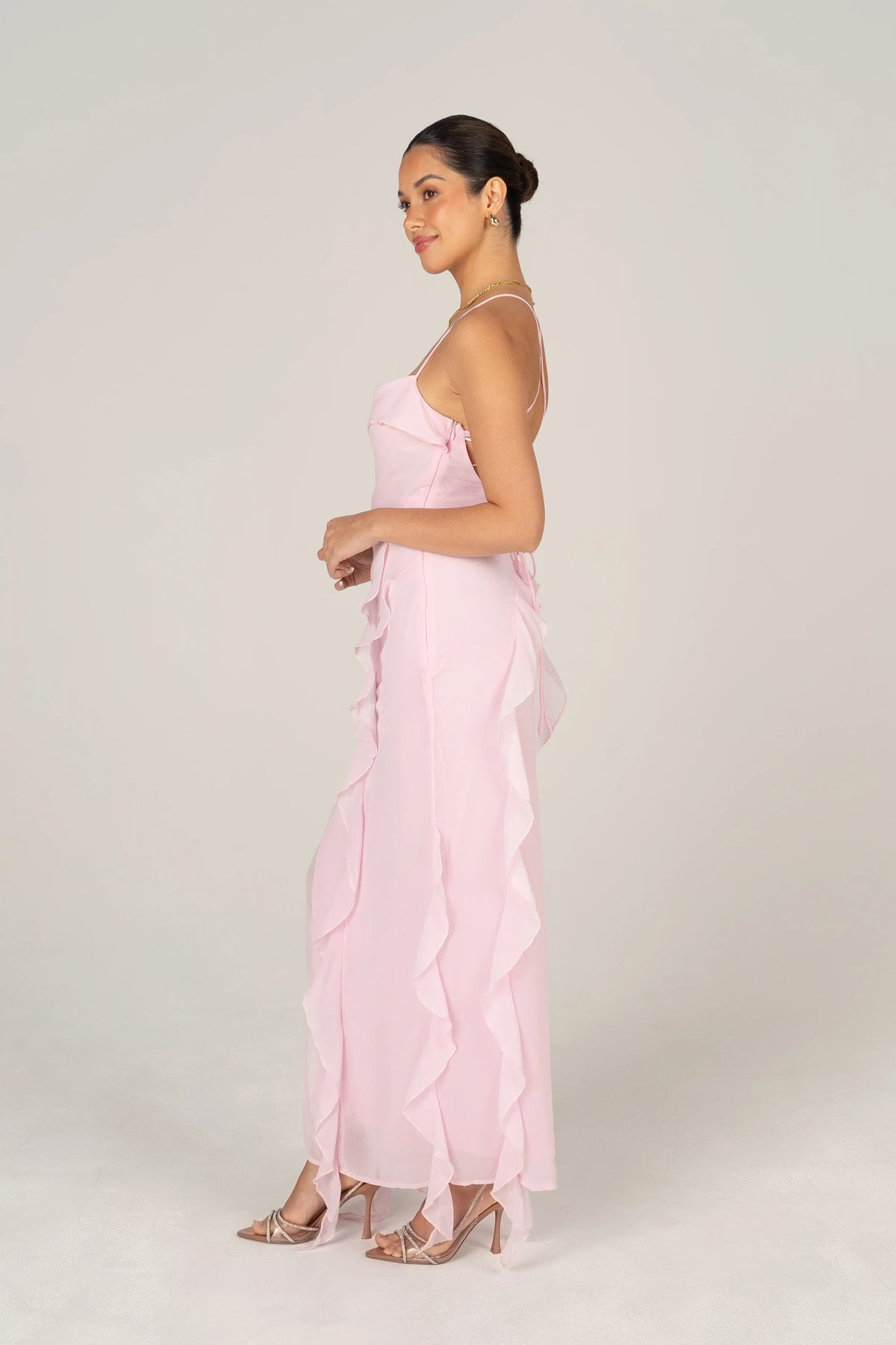 Charlene Criss Cross Back Maxi Dress