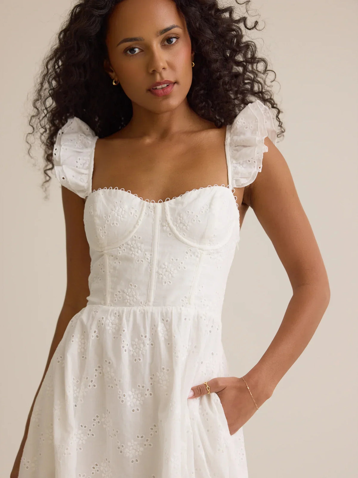 Maribel Eyelet Maxi Dress