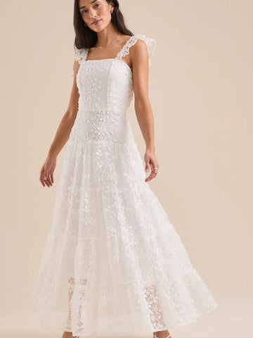 Kallie Lace Tiered Maxi Dress