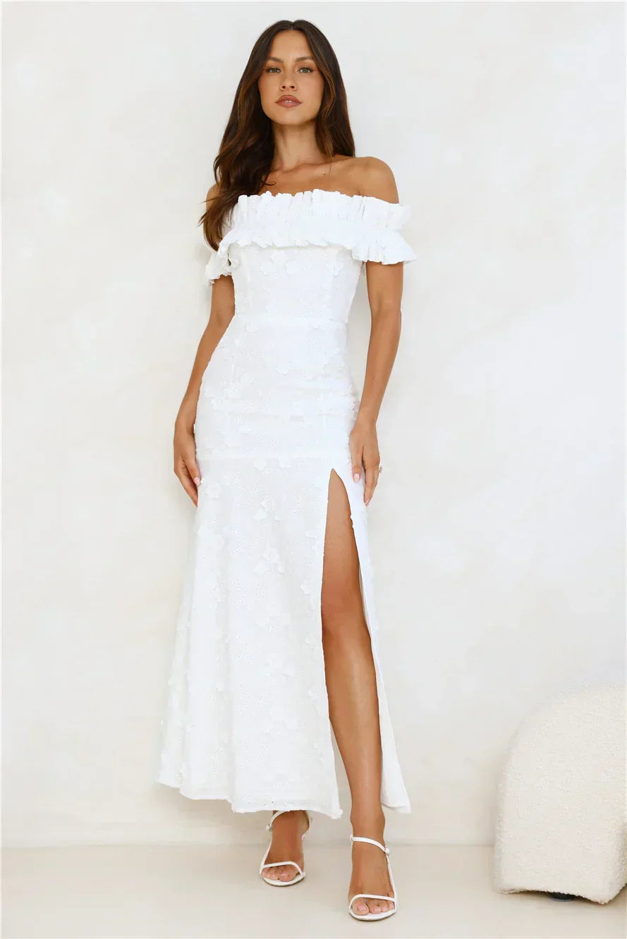 Spring Serenade Off Shoulder Maxi Dress