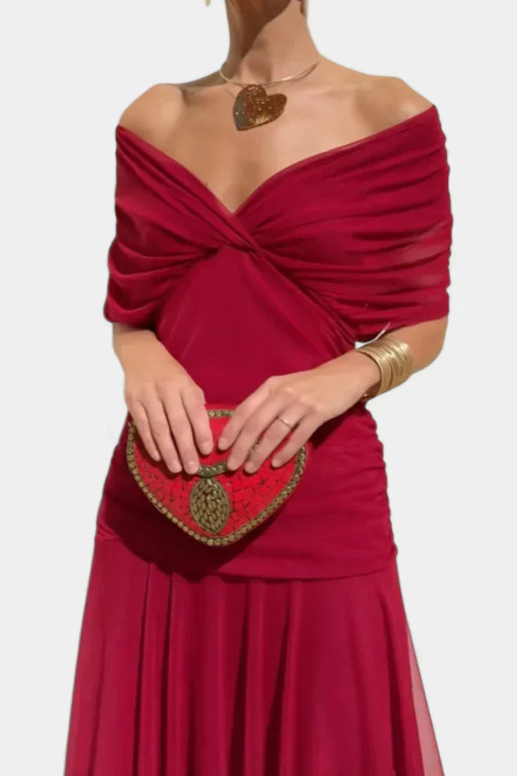 Evangeline Ruched Maxi Dress