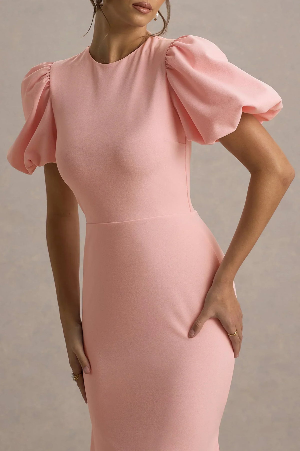 Love Letters | Pink Puff-Sleeve Maxi Dress