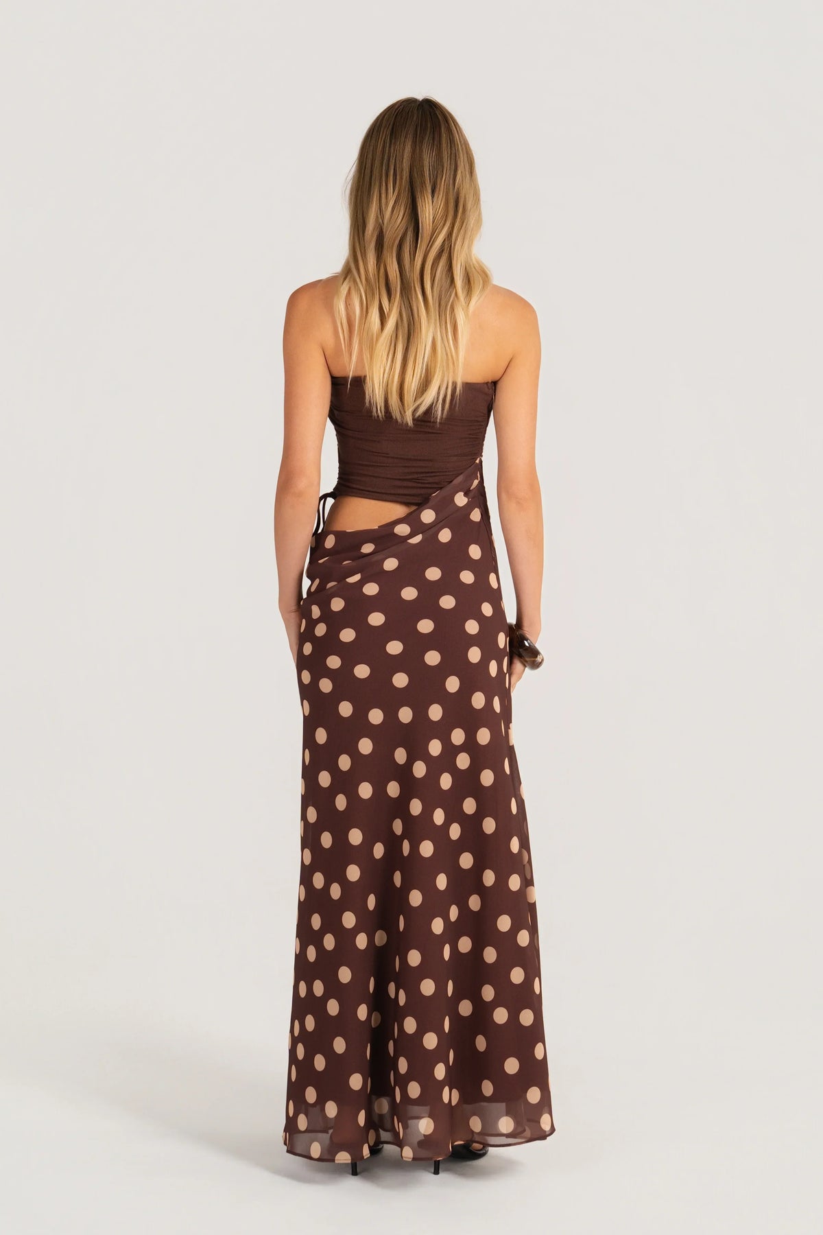 Dalena Strapless Maxi Dress With Cutout
