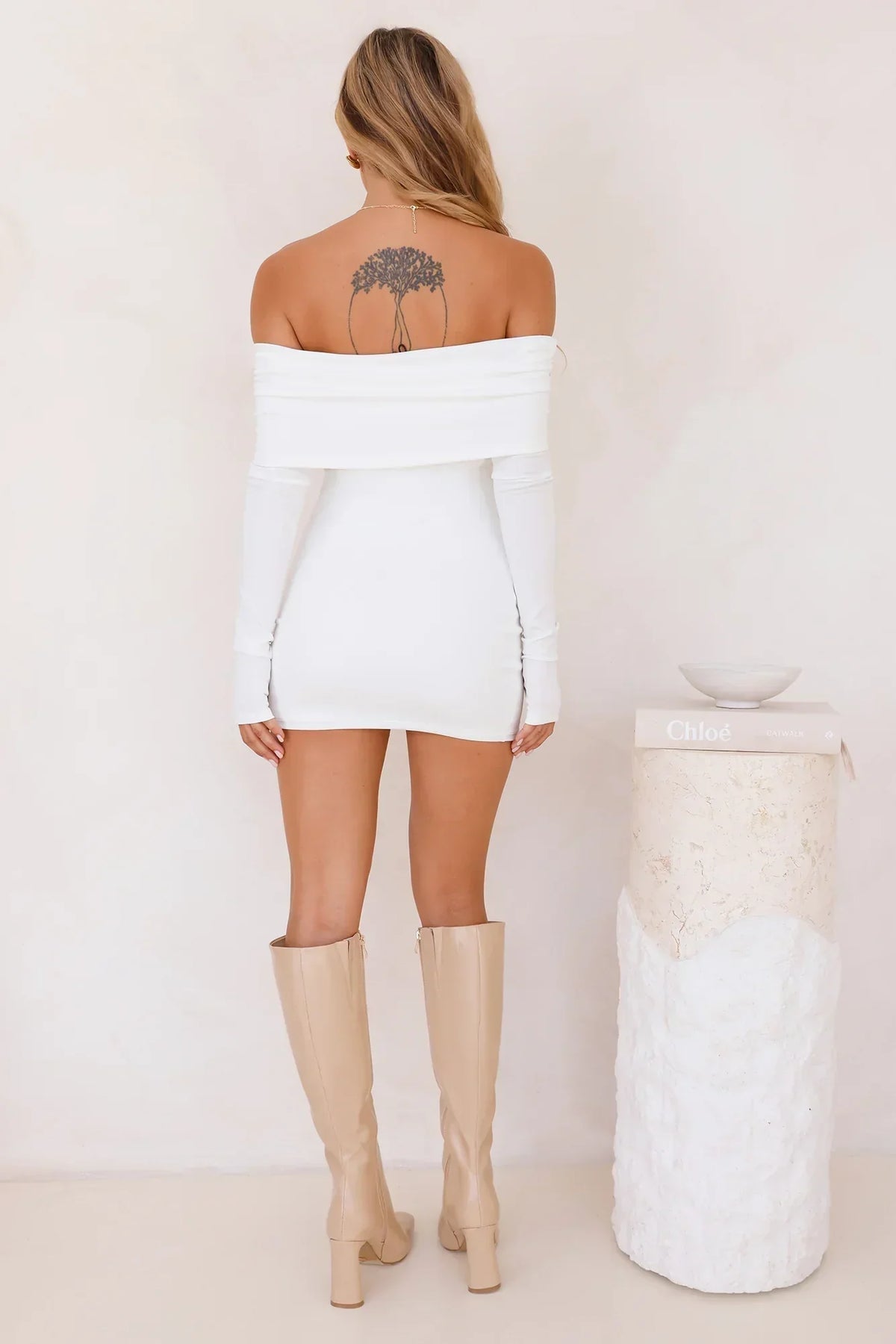 Isadora Mini Dress Porcelain