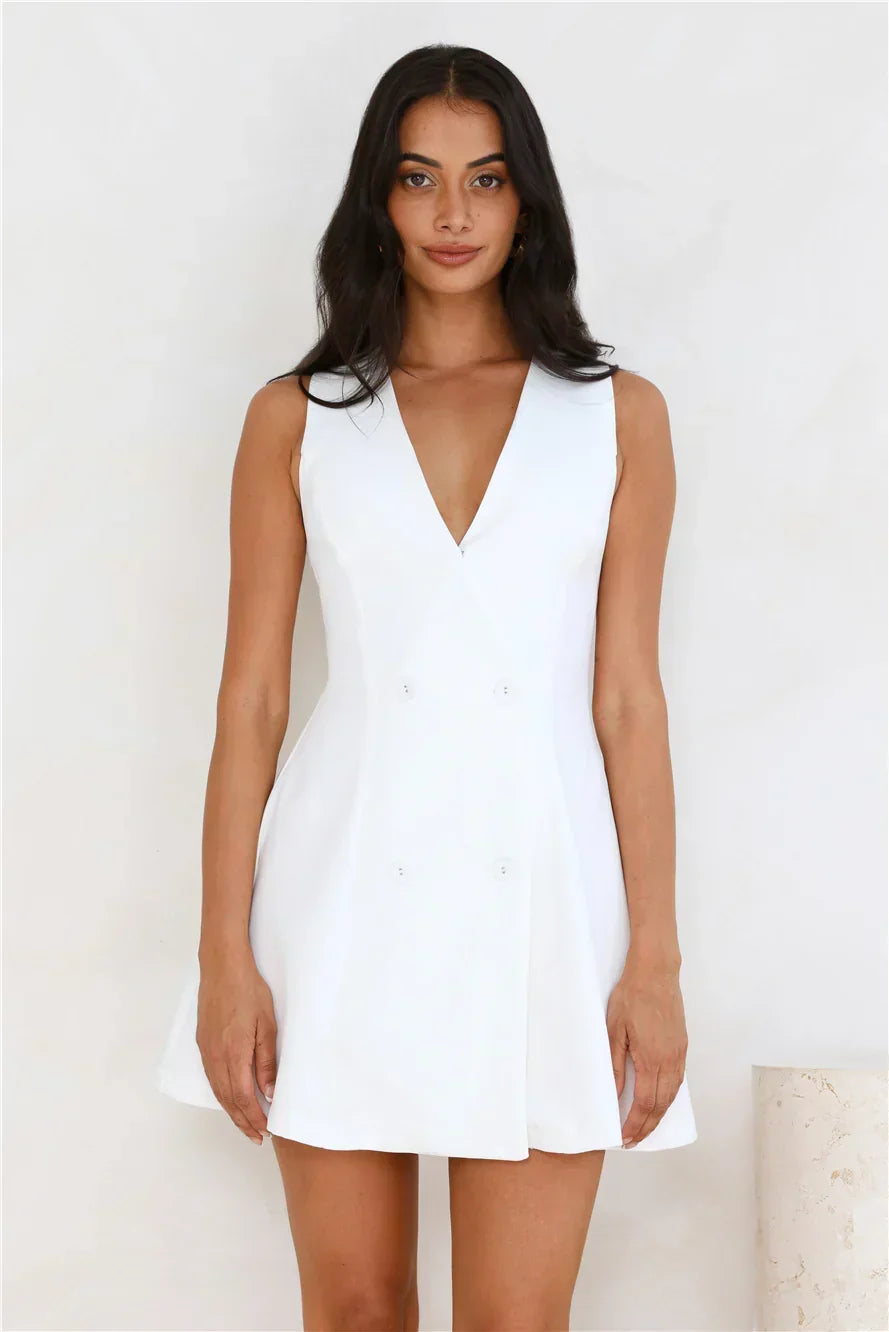 Office Chic Tailored Mini Dress