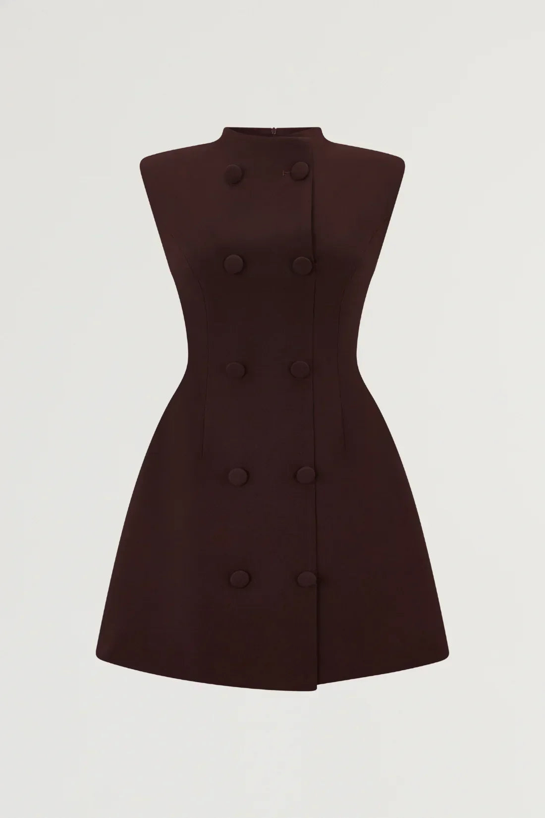 Sleeveless Button Mini Dress