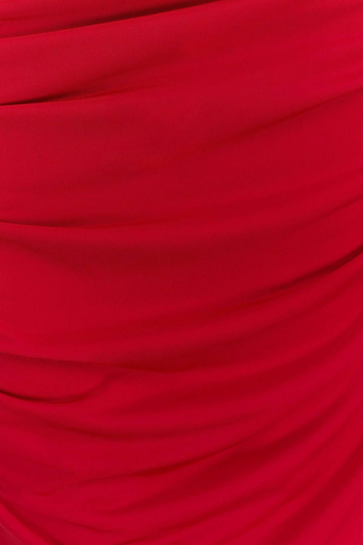 Amandine Ruched Slinky Maxi Dress - Ruby