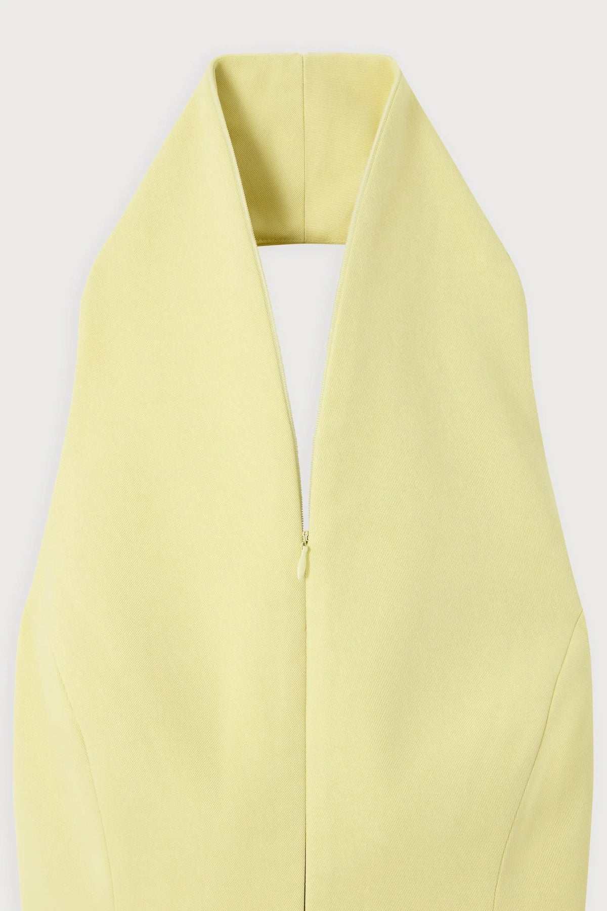 Cotton Mix Zip Collar Mini Dress