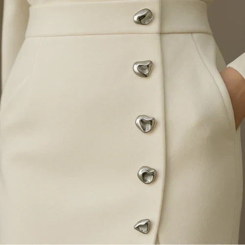 Lisandra Button Midi Dress