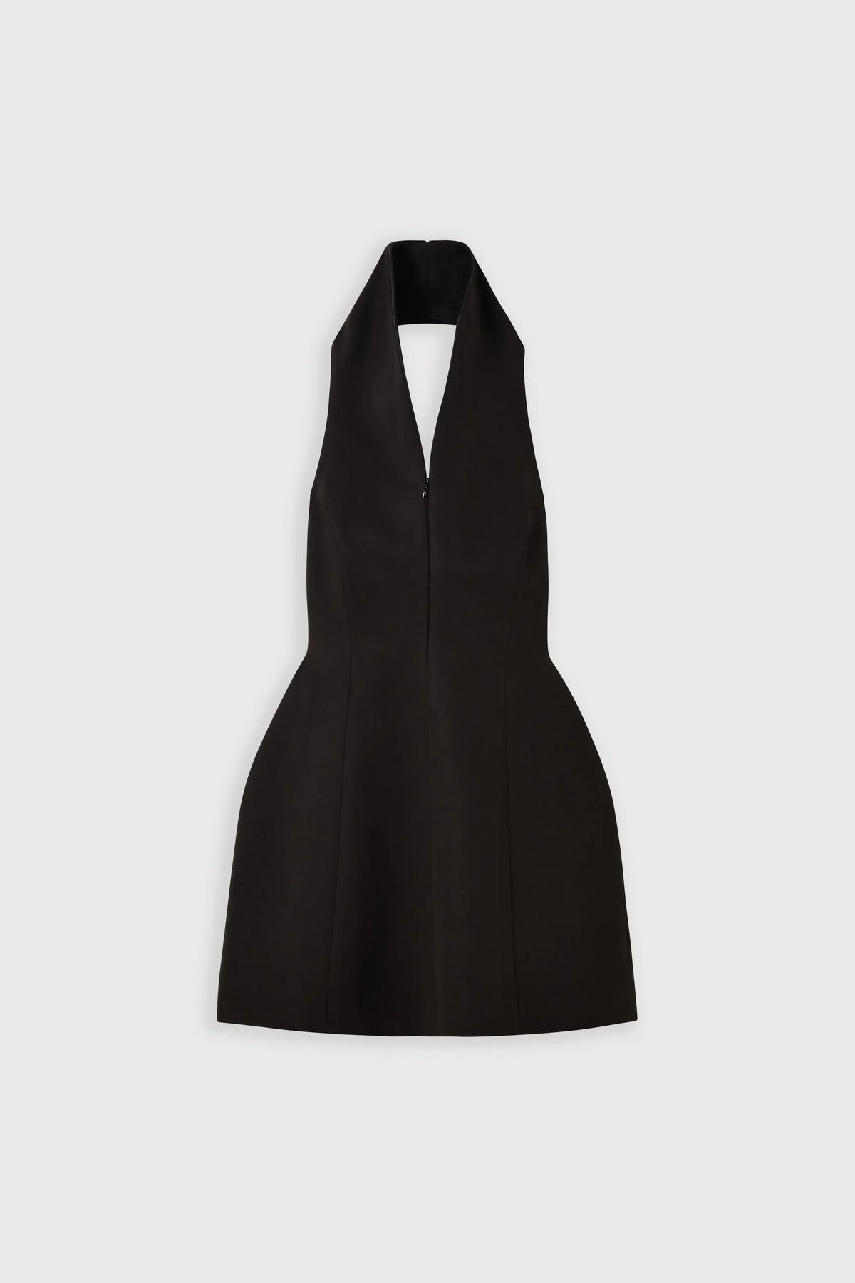Cotton Mix Zip Collar Mini Dress