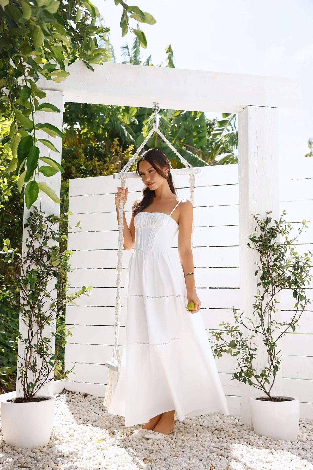 Chic At Sunset Maxi Dress White