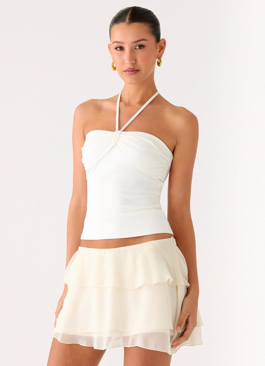 Forever Dreaming Ruffle Mini Skirt - Ivory
