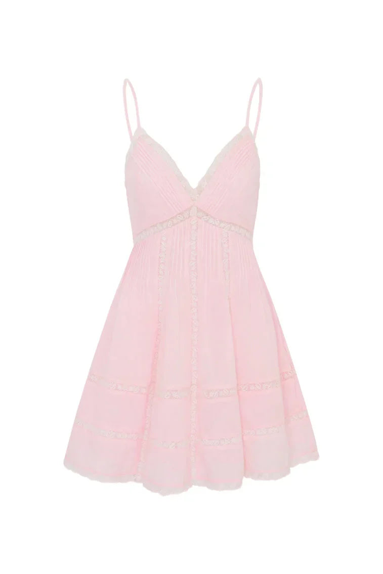 Docila Cotton Mini Dress - PINK