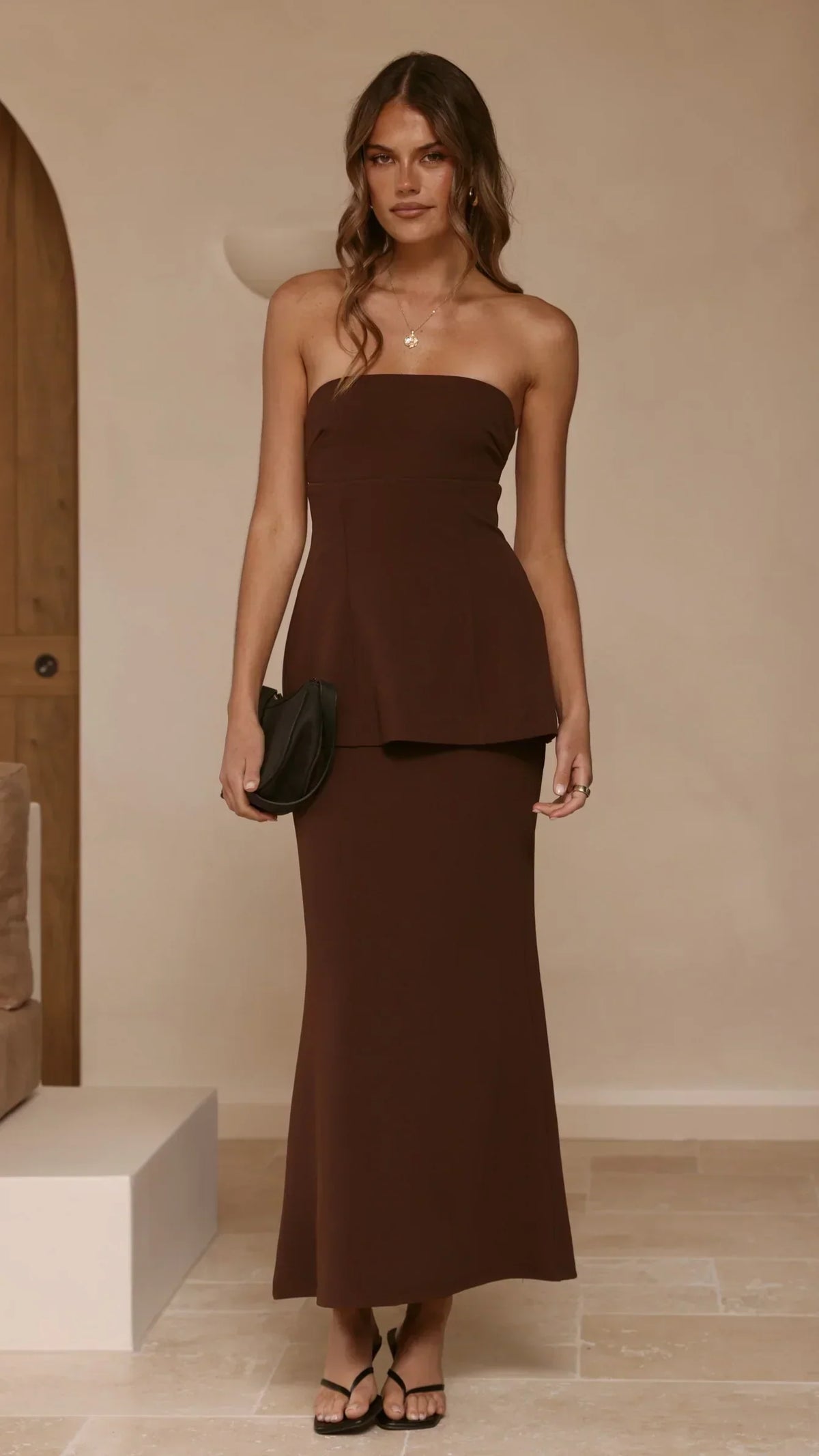 Aaliyah Maxi Dress - Chocolate