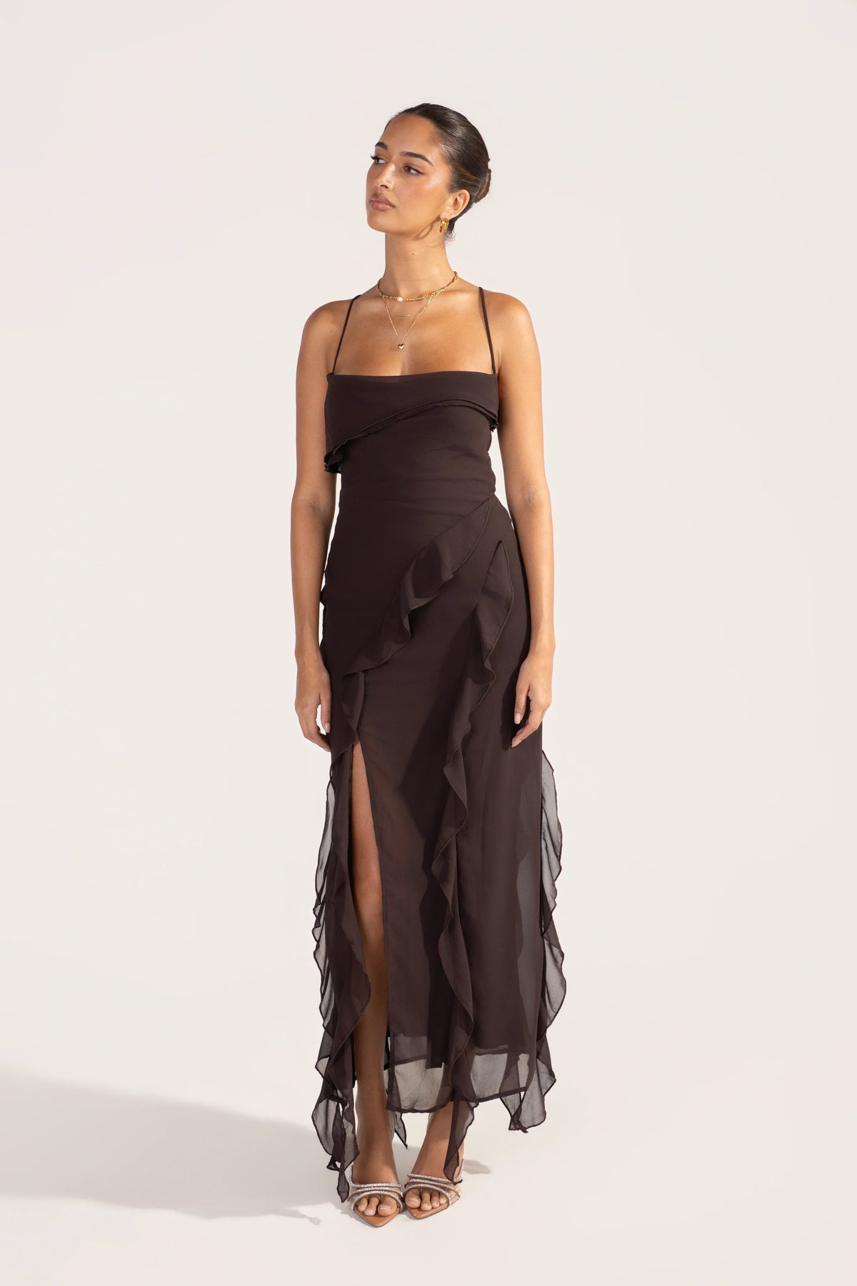 Charlene Criss Cross Back Maxi Dress
