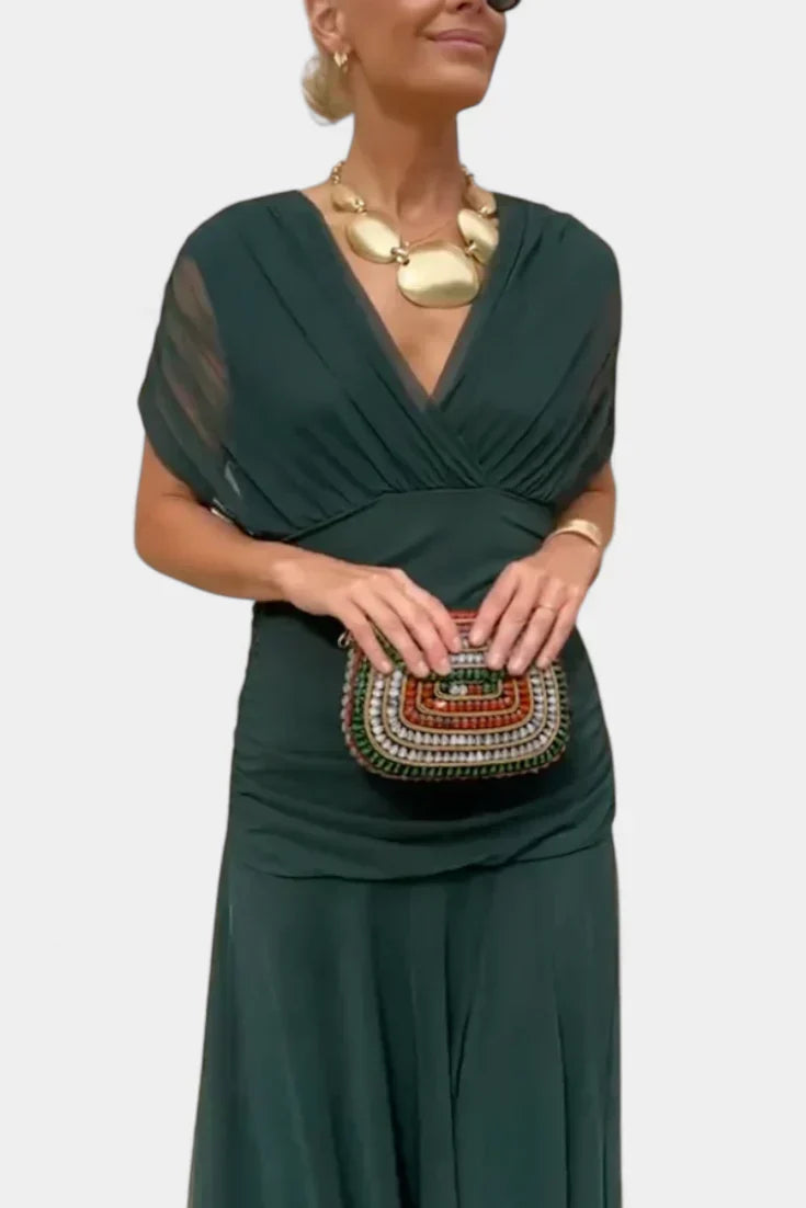 Evangeline Ruched Maxi Dress