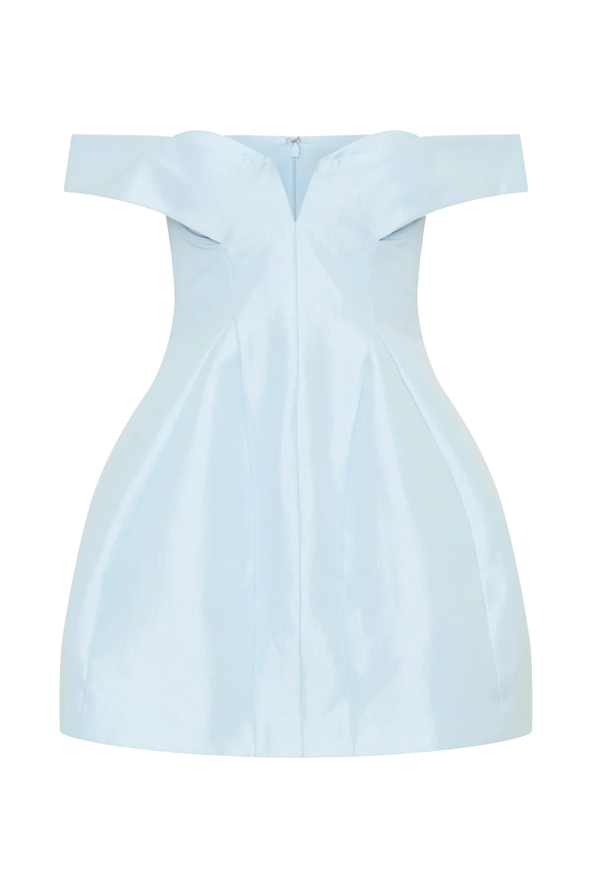 Diana Off Shoulders Mini Dress - Powder Baby Blue