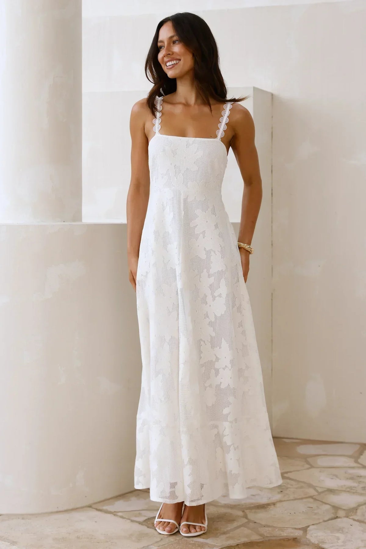 Soft Blossom Maxi Dress
