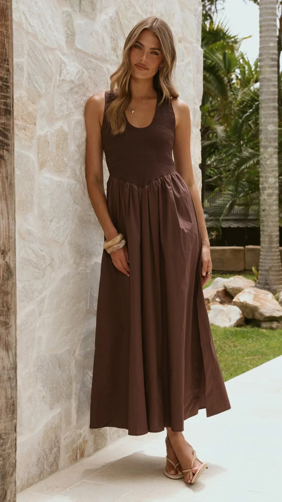 Amira Maxi Dress - Chocolate