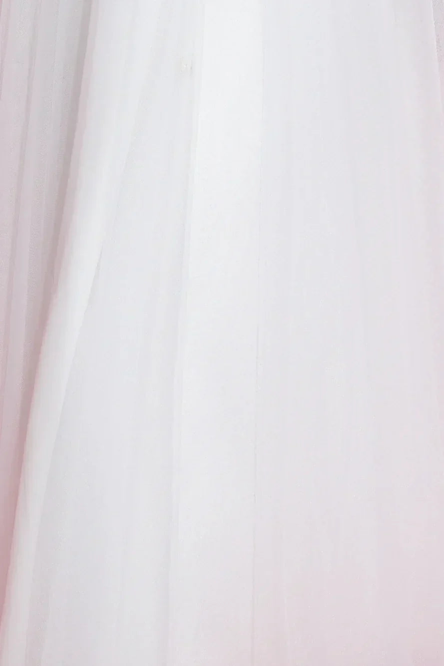Bells Are Ringing Tulle Midi Dress White
