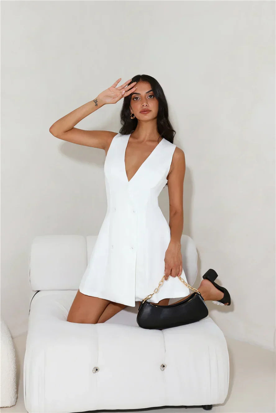 Office Chic Tailored Mini Dress